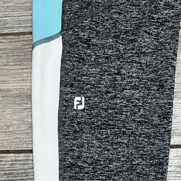 FJ Footjoy Golf Ankle Leggings Women's Size Large Gray Blue 27 Inch Side Pocket - Picture 7 of 15